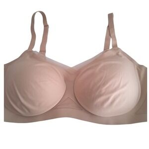 Honey Love CrossOver Wireless Comfort Bra Sand Womens Size XLarge 38D-DD Support